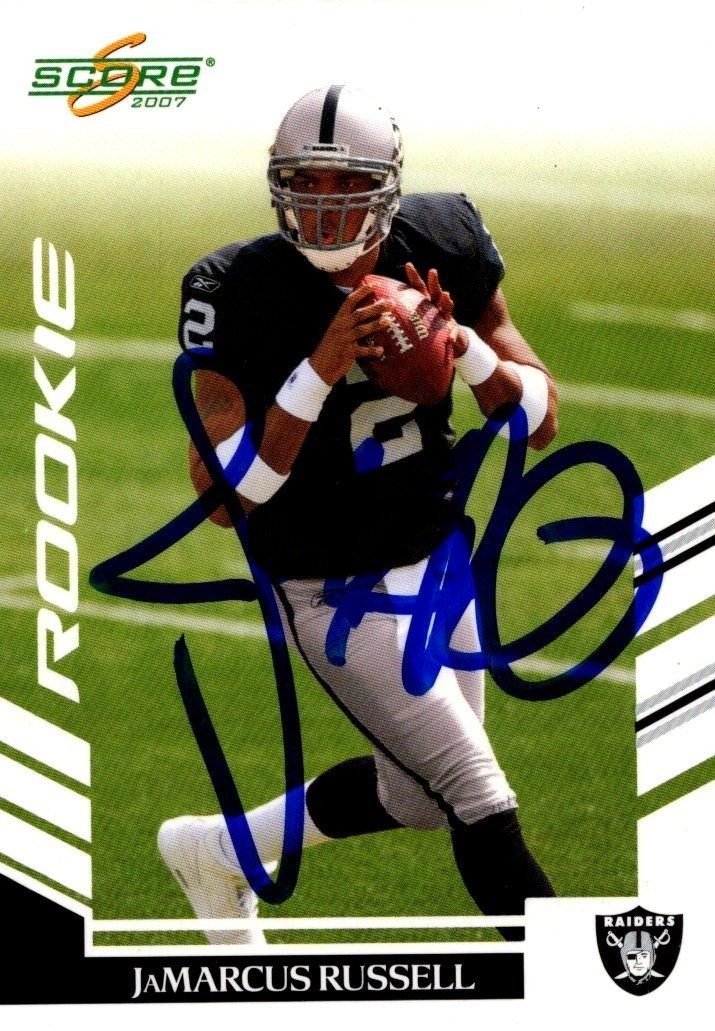 JaMarcus Russell Score Select #331 Inscriptions Autograph