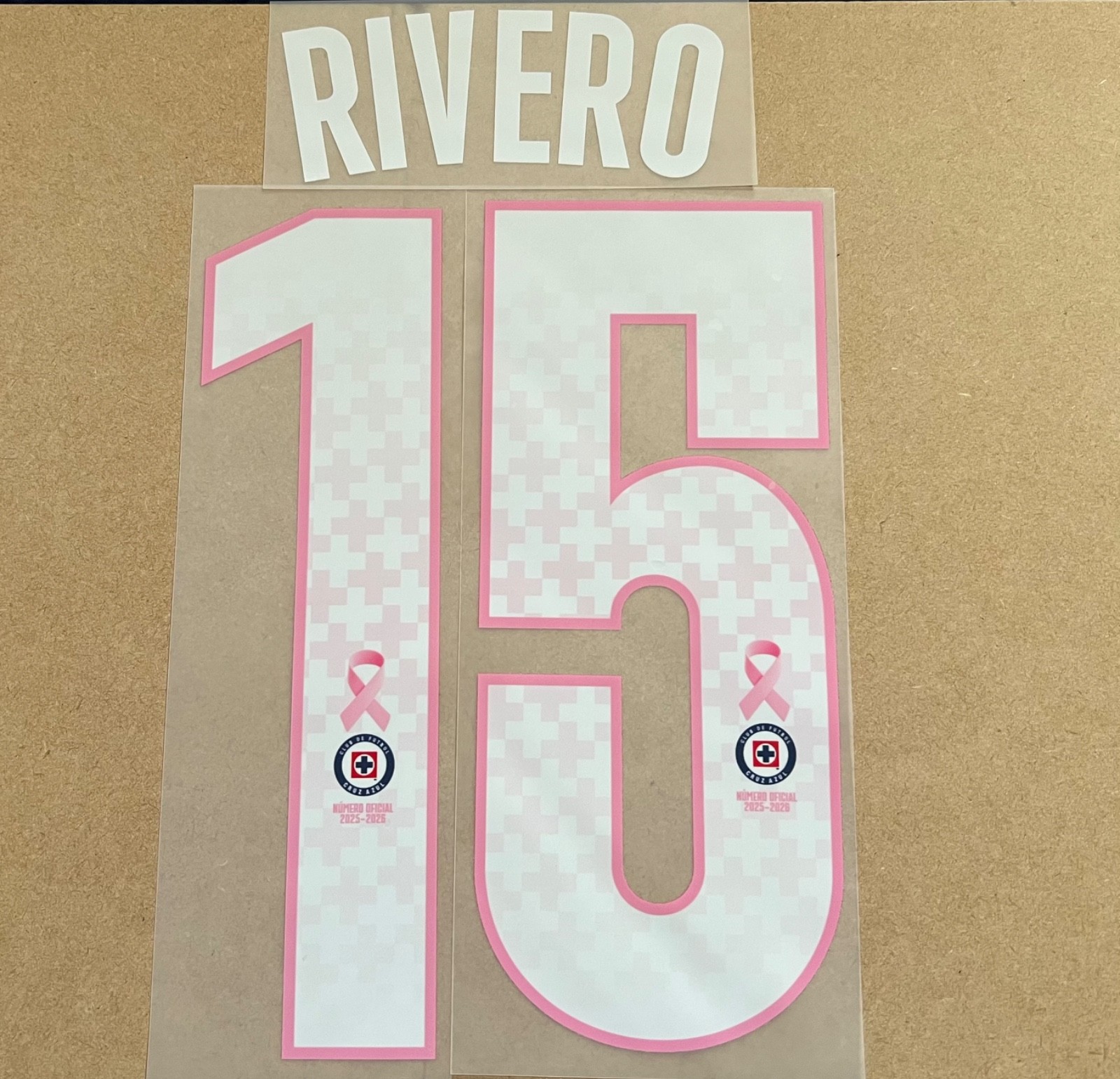 TIPOGRAFÍAS CRUZ AZUL MEXICO 2025 CONMEMORATIVAS AL CANCER ORIGINALES