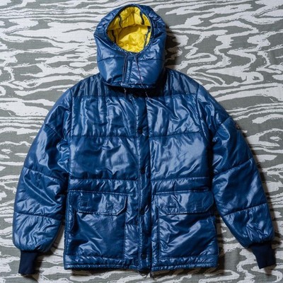 80s old montbell montbell oval logo down jacket