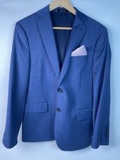 Kenneth Cole Reaction Mens Slim fit Suit Jacket Blazer Blue