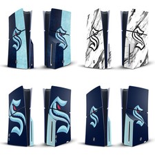 NHL SEATTLE KRAKEN VINYL SKIN DECAL FOR SONY PS5 SLIM DISC EDITION CONSOLE