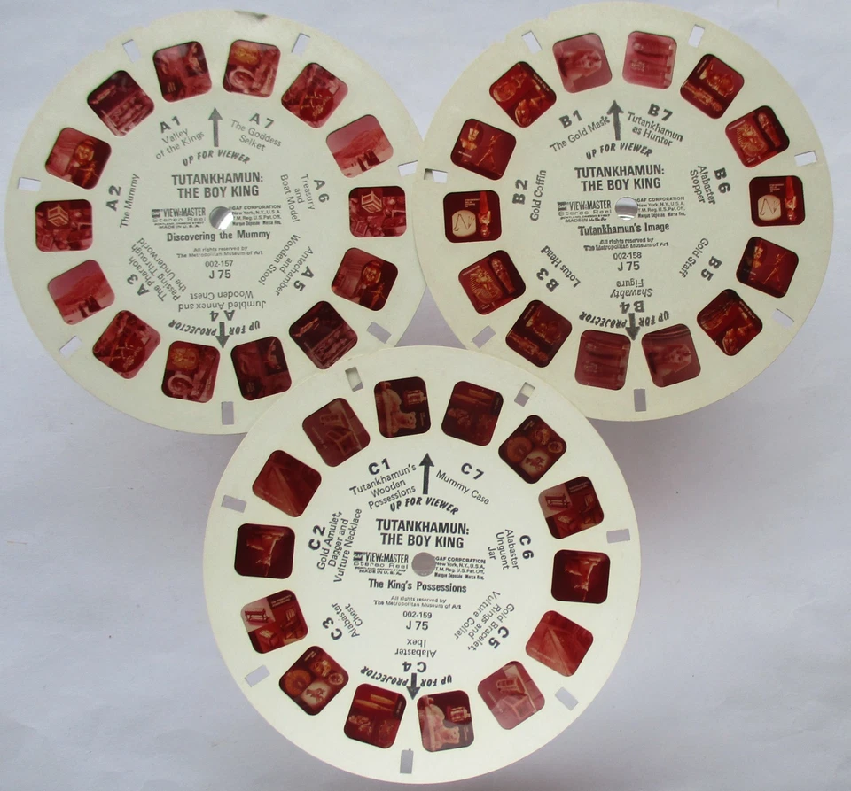 3 VIEW-MASTER 3D BILDSCHEIBEN - TUTANKHAMUN: THE BOY KING + BOOKLET - Bild 4 von 4