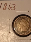 1863 Indian Head Cent.  Good Condition.