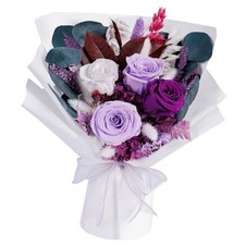 Flowers Gifts for Mom, Flower for Delivery, Preserved Roses Bouquets Purple
