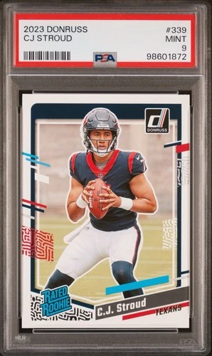 2023 Donruss CJ Stroud Rookie RC #339 PSA 9 Mint Houston Texans