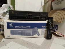 Unused VCR 4-Head Video Cassette Recorder GE VG4020 VHS Player Pro-Fect Vintage
