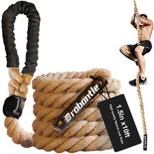 Workout Fitness Climbing Rope 10-30ft 1.5" Diameter Gym Exercise Strength Ind...