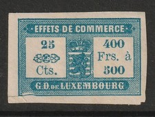 Luxembourg 1892 Commerce Revenue 25c Mint H / Most Gum - S44303