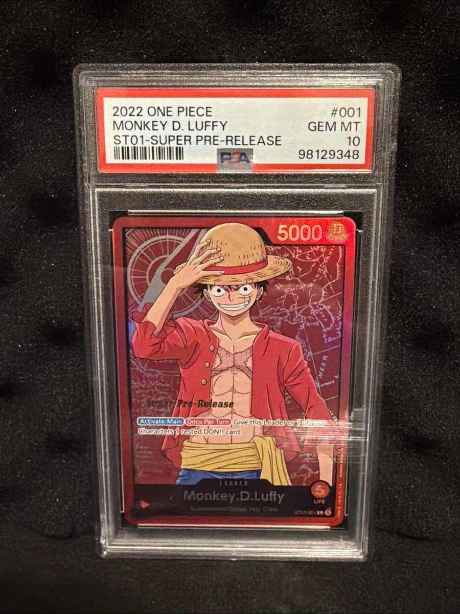Super Pre Release Luffy PSA 10 Monkey.D.Luffy (001) ST01-001