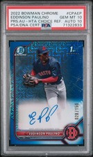 2022 Bowman Chrome Eddinson Paulino Prospect Autographs HTA Choice PSA 10 #/150