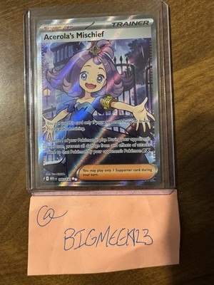 Acerola's Mischief 165/132 Mega Evolution Trainer Full Art Holo Pokémon TCG MINT