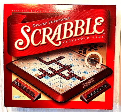 Vintage 2001 Parker Brothers Scrabble Deluxe Turntable Edition Game - Complete