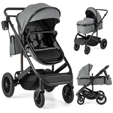 3-in-1 Newborn Stroller Folding Convertible High Landscape Toddler Stroller