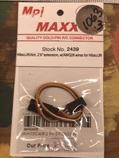 MIP MAXX 2439 9” Extension W/AWG 26 Wires For:HiTec/JR/AIRT.Z NIP USA Shipped