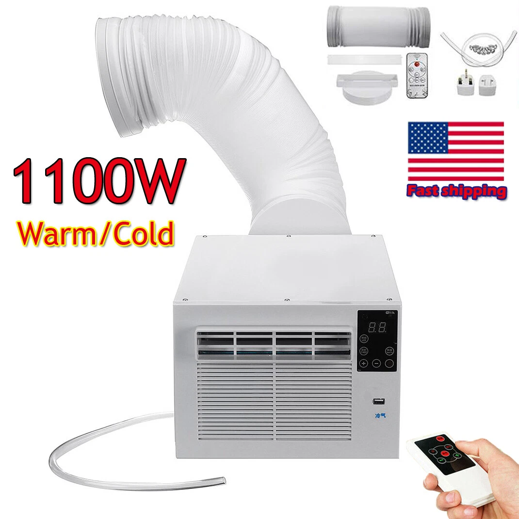 1100W Window Desk Refrigerated Air Conditioner Cooling u0026amp; Heater Timing  W/ Remote | eBay