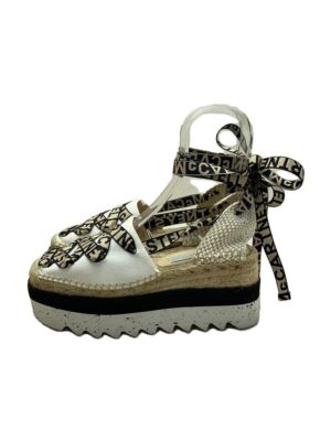 サンダル・ミュール Stella McCartney GAIA ESPADRILLAS LOW (800159N0222 1073) Stella McCartney Sandals Gaia Espadrilles 37 White 800159