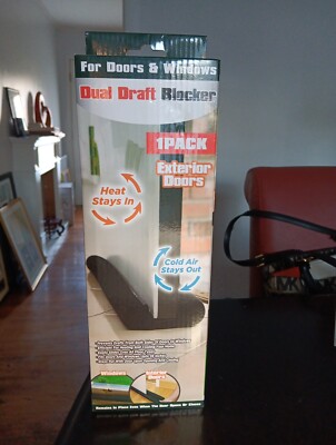 Dual Draft Blocker Double Sided Breeze Stop for Doors & Windows, Single 36''