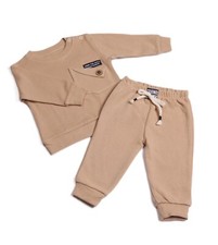 2Pcs Baby Boy Girl Long Sleeve Sweatshirt Pullover Tops + Pants Outfit Set