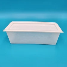 Vintage Clear Tupperware Velveeta Cheese Butter Keeper 518-2 Clean