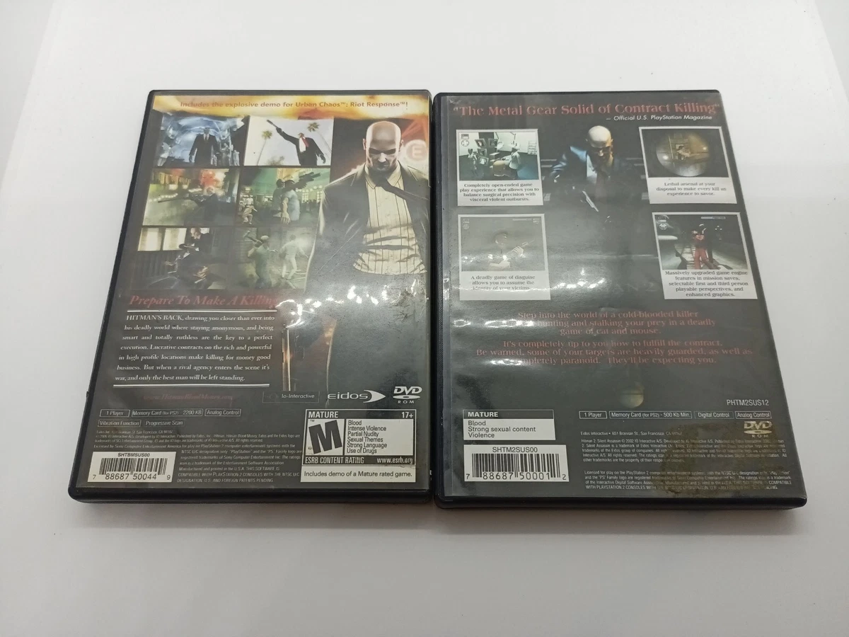 Hitman 1 andamp; 2 Blood Money andamp; silent assassin 2 games PS2 Complete With Manual 788687500449 eBay