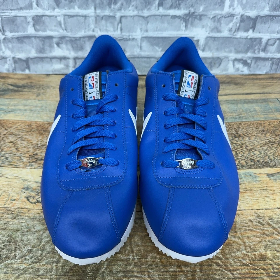 Nike Cortez NBA SE BlueWhite Black Running Shoes CI1047-400 Mens Size 14 Rare - Image 4 of 4