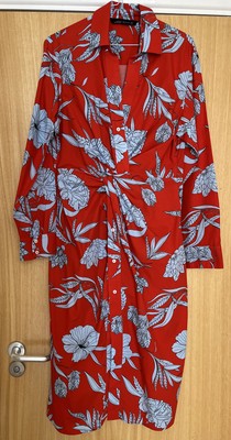 ZARA red \u0026 blue floral twist front 