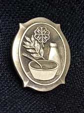 Vintage Gold Tone Sterling Pin Brooch County Honor Dairy Kraft Foods Cheese Co.