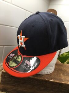 Houston Astros Hou Mlb Authentic New Era 59fifty Fitted Cap Hat Navy 7 5 8 Ebay