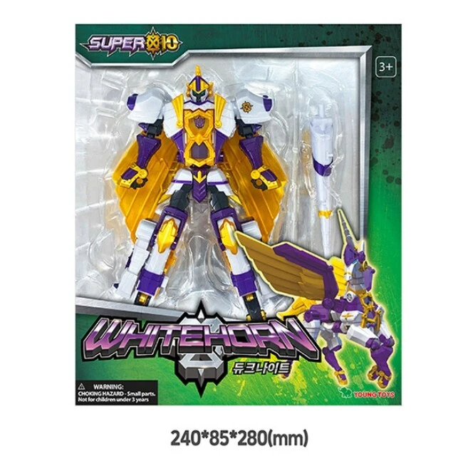 SUPER10 Whitehorn DUKE KNIGHT Transformer Beast Dino Robot Toy Super Ten 2022 - Image 4 of 4