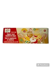 Vintage Seasonal Christmas House Zipper Seal Sandwich Bags. 25 Count. NIB