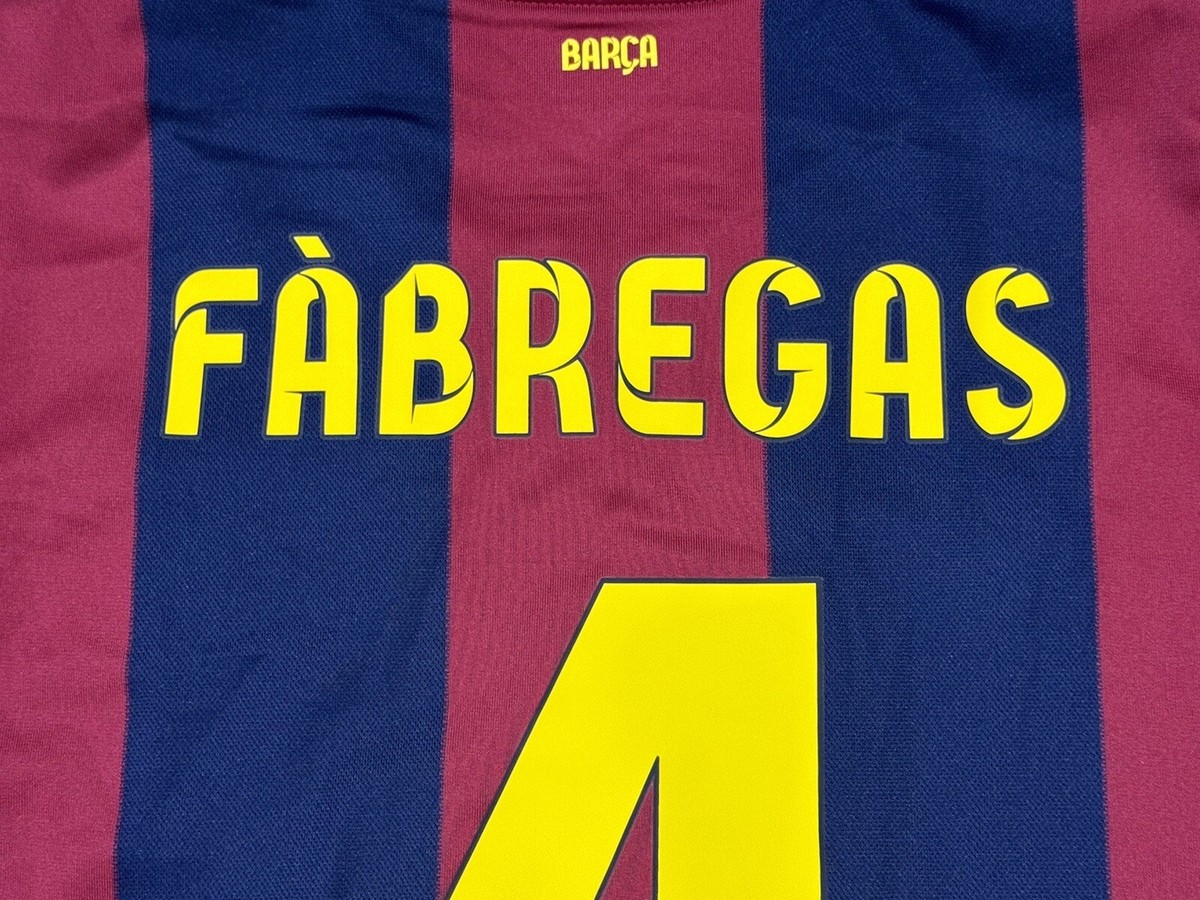 2014/15 Barcelona Home Jersey #4 FABREGAS XL Nike LaLiga Treble