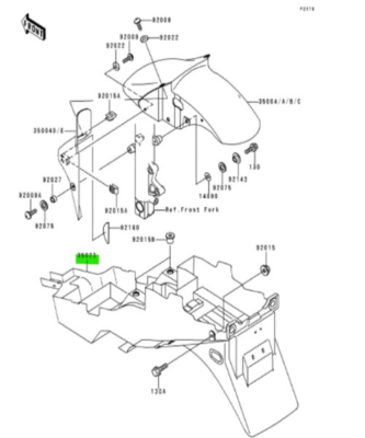KAWASAKI NINJA ZX 6R ZX636 Fender Rear 35023-1540 Genuine JDM | eBay