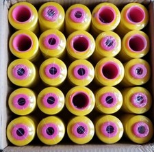 50 Spools Bright Yellow Multi Purpose Sewing Machine Threads T27 100 Polyester