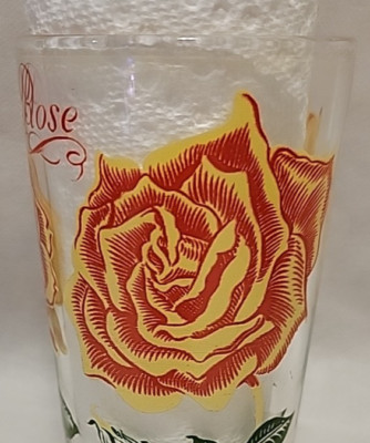 1950's Boscul Peanut Butter 5'' Glass - ROSE Yellow