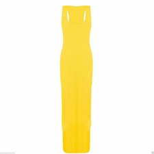 Women's Ladies Long Maxi Dress Plain Racer Muscle Back Vest Stretch Jersey