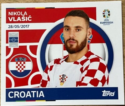 TOPPS EURO EM 2024 FUSSBALL STICKER Nikola Vlasic CRO 18 KROATIEN