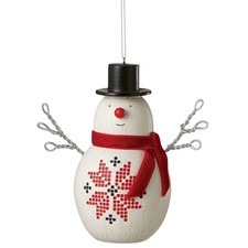 Nordic Snowflake SNOWMAN Resin Ornament Christmas Decor 104693