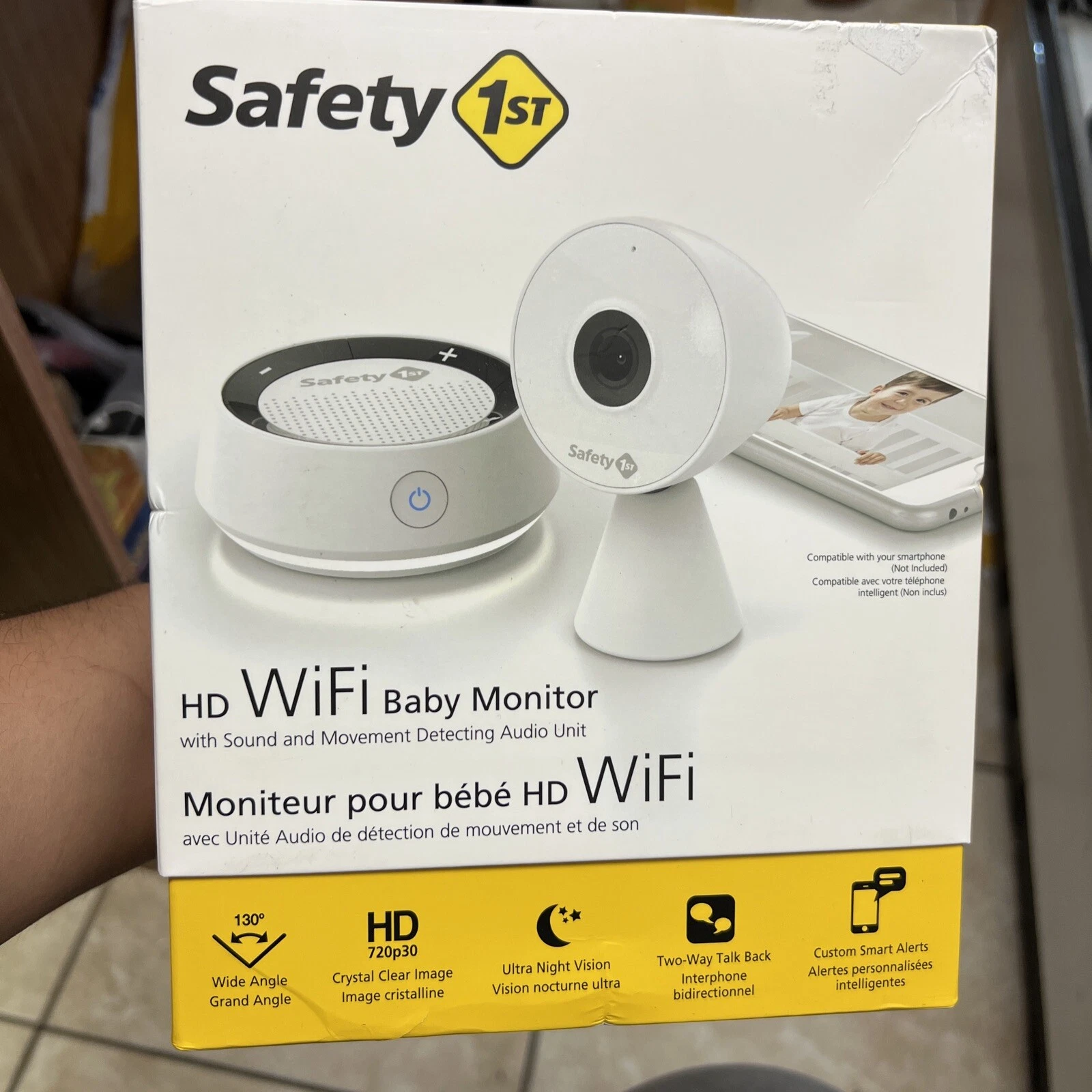 Safety 1st HD WiFi Streaming Baby Monitor Camera With Audio Movement Detection -