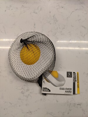 NEW Bark Box Super Chewer Egg Over Hard Nylon Dog Toy Large 50+ lbs Cheese Scent