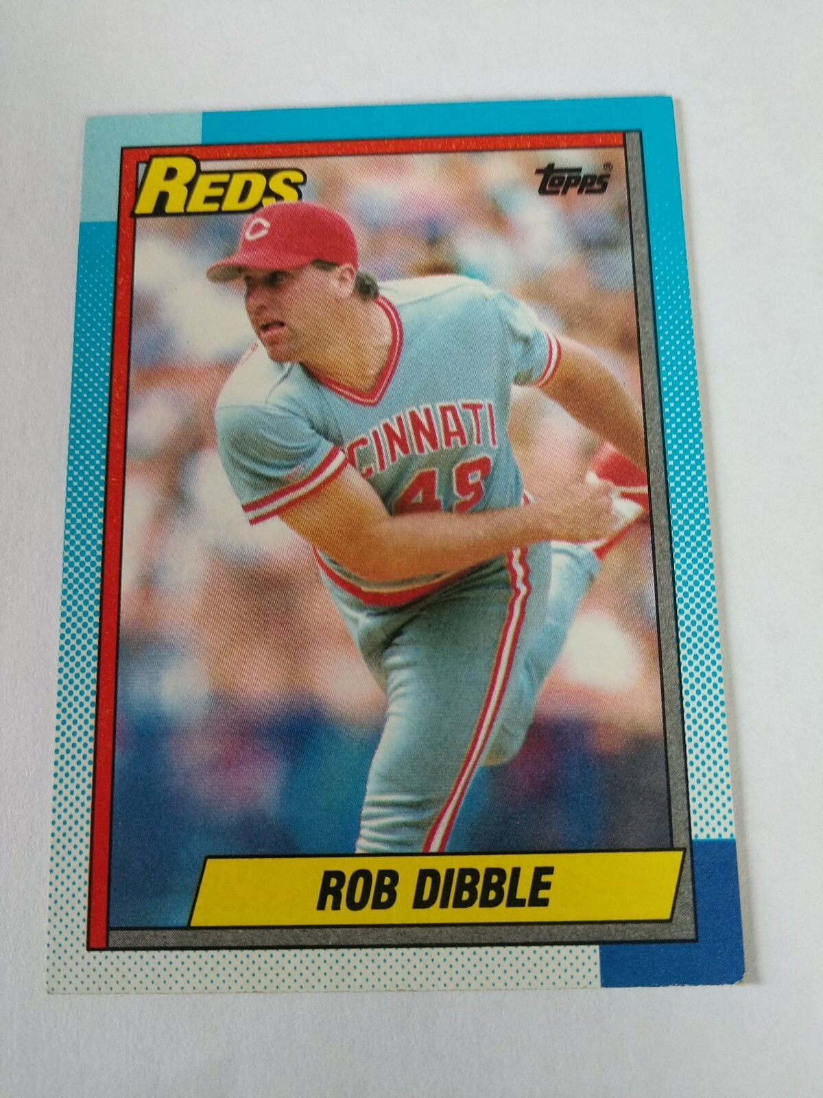 FREE SHIPPING-MINT-1990 Topps #46 Rob Dibble Cincinnati Reds 
