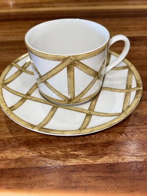 PICKARD CHINA, CHARLOTTE MOSS - ''NANCY'' TEA CUP AND SAUCER, NWT!