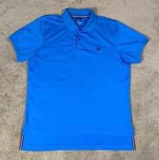 Zero Restriction Performance Size Large Golf Blue Polo Shirt