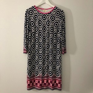 Dollhouse Eliza Dushku Black Dress Eliza J Black Pink Women s Size 8 Geometric Print Shift 