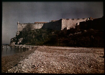 5 Autochrome 9 x 12 cm, ca. aus Nizza / Cannes 1910. Original Box Licht