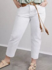 Anthropologie Pilcro and the Letterpress The Borrowed Boyfriend Jeans White 32