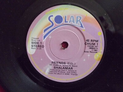Shalamar - Friends / I just stopped by because I had to  klasse UK Solar 45  