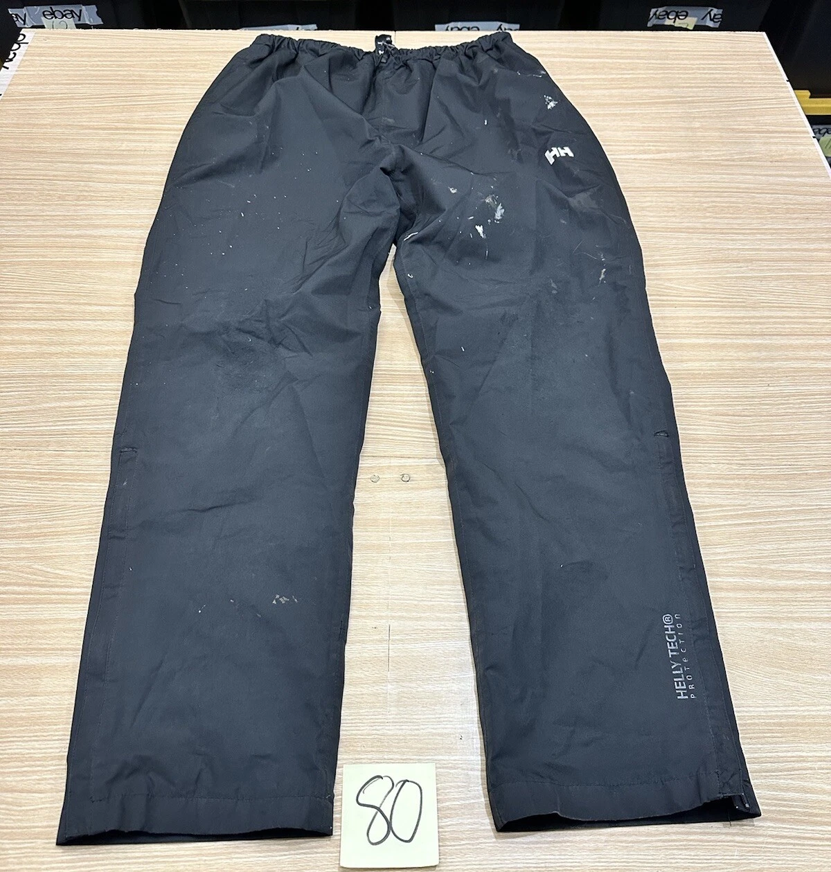 Helley Hansen Pants Adult Size 2XL Black Wet Weather Rain Protection Outdoor