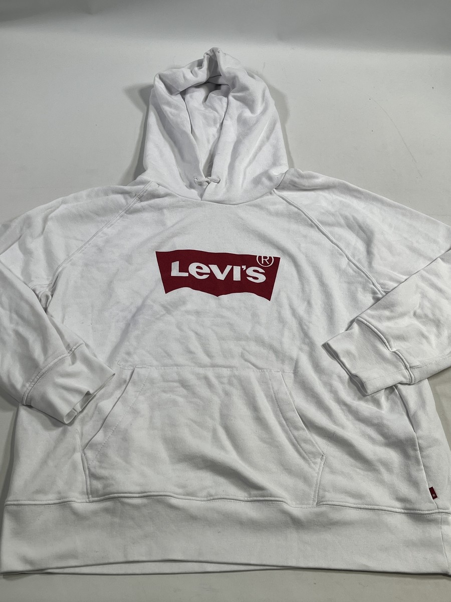 Hooded Sweatshirt Pullover Levis Damen Womens Levis White Hooded