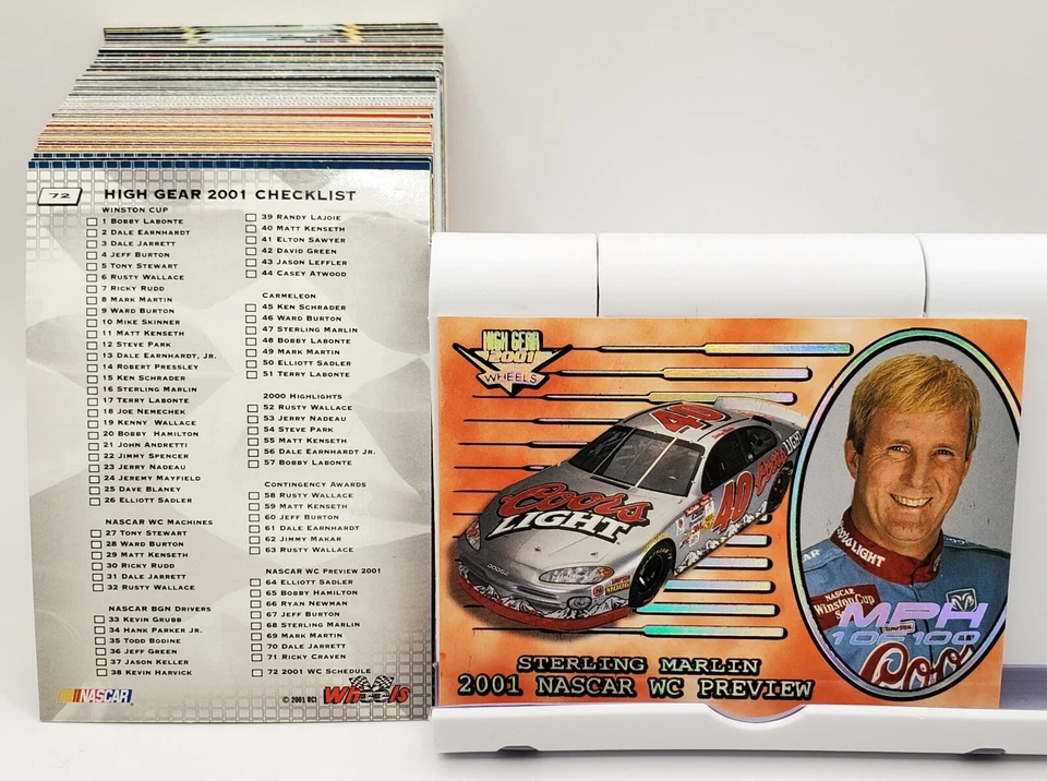 High Gear 2001 Wheels Complete Set Of 72 Cards Plus MPH Card 026/100 - Image 2 of 4