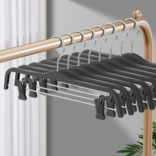 10 Pack 14 Inch Pants Skirt Hangers Non Slip,Plastic Jeans Trousers Hangers w...
